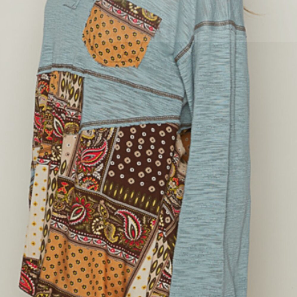 #113 POL ROUND NECK TEXTURED TOP - Picture 4 of 6